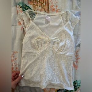 lace coquette top